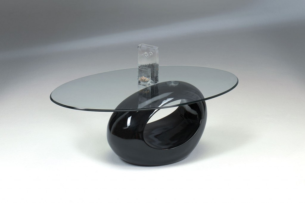 Couchtisch Eye Fiberglasgestell hochglanz schwarz